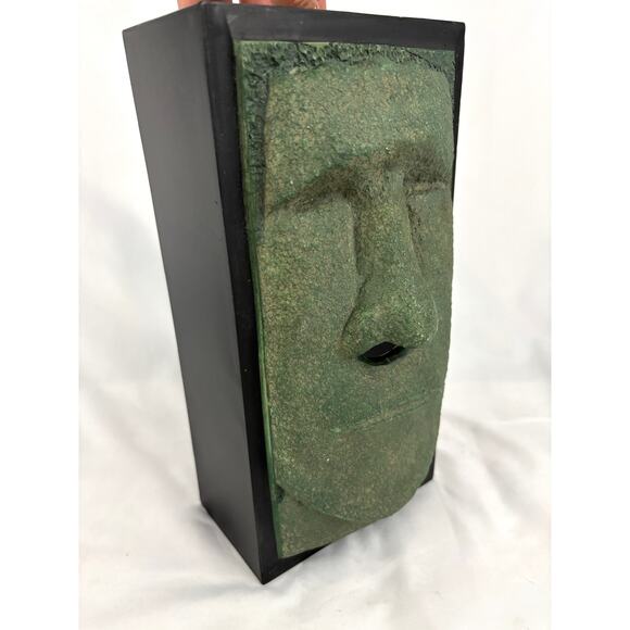 VTG Moai Tissue Box Holder Cover Easter Island Head Tiki Rotary Hero -Cover only - Picture 1 of 16